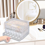 Maxbell Clear Plastic Storage Box Dustproof Multifunctionl Container for Bathroom 5 Tire