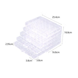 Maxbell Clear Plastic Storage Box Dustproof Multifunctionl Container for Bathroom 5 Tire