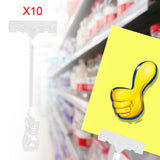 Maxbell Clamp Sign Holder Hard Card Sleeves Transparent Sign Clips Holders for Store L