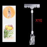 Maxbell Clamp Sign Holder Hard Card Sleeves Transparent Sign Clips Holders for Store L