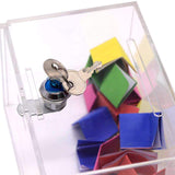 Maxbell Acrylic Donation Box Transparent Lockable for Desk Tabletop Community Events
