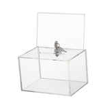 Maxbell Acrylic Donation Box Transparent Lockable for Desk Tabletop Community Events