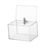 Maxbell Acrylic Donation Box Transparent Lockable for Desk Tabletop Community Events