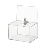 Maxbell Acrylic Donation Box Transparent Lockable for Desk Tabletop Community Events