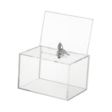 Maxbell Acrylic Donation Box Transparent Lockable for Desk Tabletop Community Events