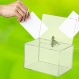 Maxbell Acrylic Donation Box Transparent Lockable for Desk Tabletop Community Events