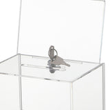 Maxbell Acrylic Donation Box Transparent Lockable for Desk Tabletop Community Events