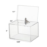 Maxbell Acrylic Donation Box Transparent Lockable for Desk Tabletop Community Events