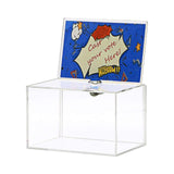 Maxbell Acrylic Donation Box Transparent Lockable for Desk Tabletop Community Events