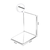 Maxbell Acrylic Book Ends Bookshelf Decor Decoration Clear Bookends for Home Library