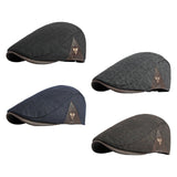 Maxbell Painter Hat Breathable Herringbone Driving Cap for Driving Camping Traveling Black