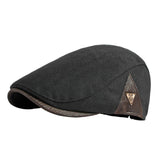 Maxbell Painter Hat Breathable Herringbone Driving Cap for Driving Camping Traveling Black