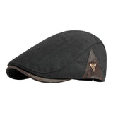 Maxbell Painter Hat Breathable Herringbone Driving Cap for Driving Camping Traveling Black