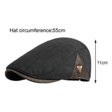 Maxbell Painter Hat Breathable Herringbone Driving Cap for Driving Camping Traveling Black