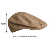 Maxbell Autumn Winter Berets Hats Casual Octagonal Flat Hat for Autumn Spring Khaki