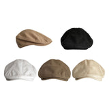 Maxbell Autumn Winter Berets Hats Casual Octagonal Flat Hat for Autumn Spring Khaki