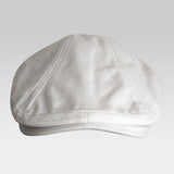Maxbell Autumn Winter Berets Hats Casual Octagonal Flat Hat for Autumn Spring White