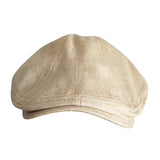 Maxbell Autumn Winter Berets Hats Casual Octagonal Flat Hat for Autumn Spring Beige