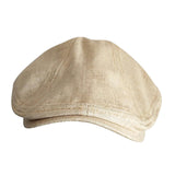Maxbell Autumn Winter Berets Hats Casual Octagonal Flat Hat for Autumn Spring Beige