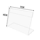 Maxbell Mini Sign Display Holder Clear Desktop for Reception Office Party Decoration 4cmx7cm