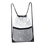 Maxbell Clear Drawstring Bag Portable Draw String Sport Bag for Gym Traveling Sports