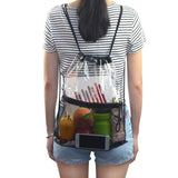 Maxbell Clear Drawstring Bag Portable Draw String Sport Bag for Gym Traveling Sports
