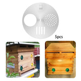 Maxbell 5x Metal Bee Hive Box Door Disc Anti Escape Rotating Protective Beehive Door