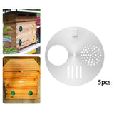 Maxbell 5x Metal Bee Hive Box Door Disc Anti Escape Rotating Protective Beehive Door