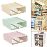 Maxbell Desk Organizer Drawer Desk Stackable Storage Drawer for Office Bathroom Home White