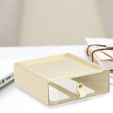 Maxbell Desk Organizer Drawer Desk Stackable Storage Drawer for Office Bathroom Home White