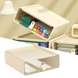 Maxbell Desk Organizer Drawer Desk Stackable Storage Drawer for Office Bathroom Home White