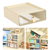 Maxbell Desk Organizer Drawer Desk Stackable Storage Drawer for Office Bathroom Home White