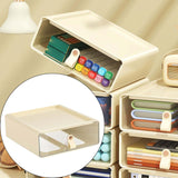 Maxbell Desk Organizer Drawer Desk Stackable Storage Drawer for Office Bathroom Home White