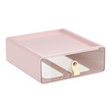 Maxbell Desk Organizer Drawer Desk Stackable Storage Drawer for Office Bathroom Home Pink