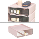 Maxbell Desk Organizer Drawer Desk Stackable Storage Drawer for Office Bathroom Home Pink