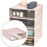 Maxbell Desk Organizer Drawer Desk Stackable Storage Drawer for Office Bathroom Home Pink