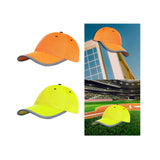 Maxbell Safety Fluorescent Cap Bright Neon Color Washable Casual Halloween Cap Orange