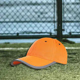 Maxbell Safety Fluorescent Cap Bright Neon Color Washable Casual Halloween Cap Orange