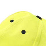 Maxbell Safety Fluorescent Cap Bright Neon Color Washable Casual Halloween Cap Yellow