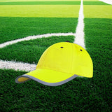 Maxbell Safety Fluorescent Cap Bright Neon Color Washable Casual Halloween Cap Yellow