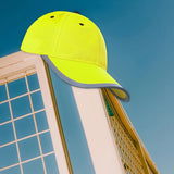 Maxbell Safety Fluorescent Cap Bright Neon Color Washable Casual Halloween Cap Yellow