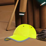 Maxbell Safety Fluorescent Cap Bright Neon Color Washable Casual Halloween Cap Yellow