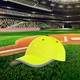 Maxbell Safety Fluorescent Cap Bright Neon Color Washable Casual Halloween Cap Yellow