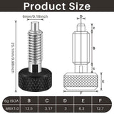 Maxbell Hand Retractable Spring Plunger with Knurled Handle for Chassis Engine Rooms black