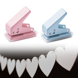 Maxbell Mini Paper Punch Adults 10 Sheet Paper Capacity Children Hole Puncher Single Pink