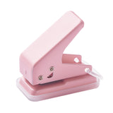 Maxbell Mini Paper Punch Adults 10 Sheet Paper Capacity Children Hole Puncher Single Pink