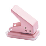 Maxbell Mini Paper Punch Adults 10 Sheet Paper Capacity Children Hole Puncher Single Pink