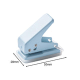 Maxbell Mini Paper Punch Adults 10 Sheet Paper Capacity Children Hole Puncher Single Blue