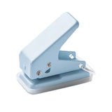Maxbell Mini Paper Punch Adults 10 Sheet Paper Capacity Children Hole Puncher Single Blue