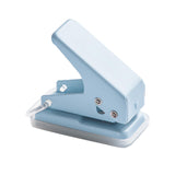 Maxbell Mini Paper Punch Adults 10 Sheet Paper Capacity Children Hole Puncher Single Blue